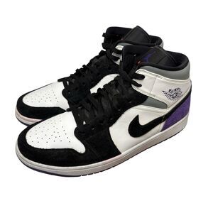 Size 13 - Jordan 1 Mid SE Black/Varsity Purple/White 852542-105
